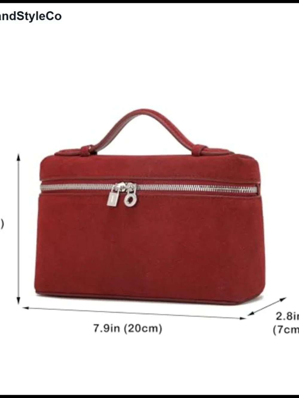 Women's Real Suede Leather Crossbody Bag with Top Handle, Shoulder Strap